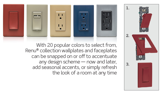 Renu® collection wallplates and faceplates